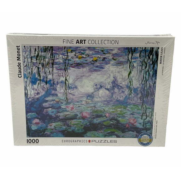 Claude Monet Water Lilies 1000 Piece Jigsaw Puzzle Eurographics Fine Art Artwork